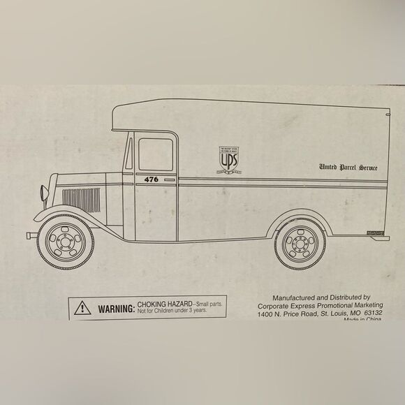 Vintage 1934 UPS delivery truck Ford Model A Delivery Van diecast model NIB - Picture 4 of 7